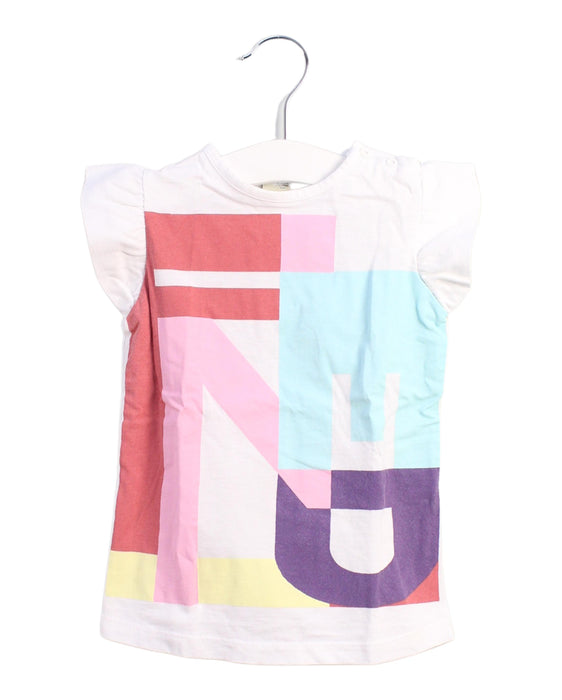A White Short Sleeve Tops from Fendi in size 2T for girl. (Front View)