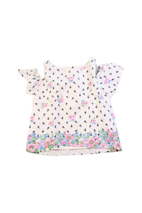 A White Short Sleeve Tops from Janie & Jack in size 18-24M for girl. (Front View)