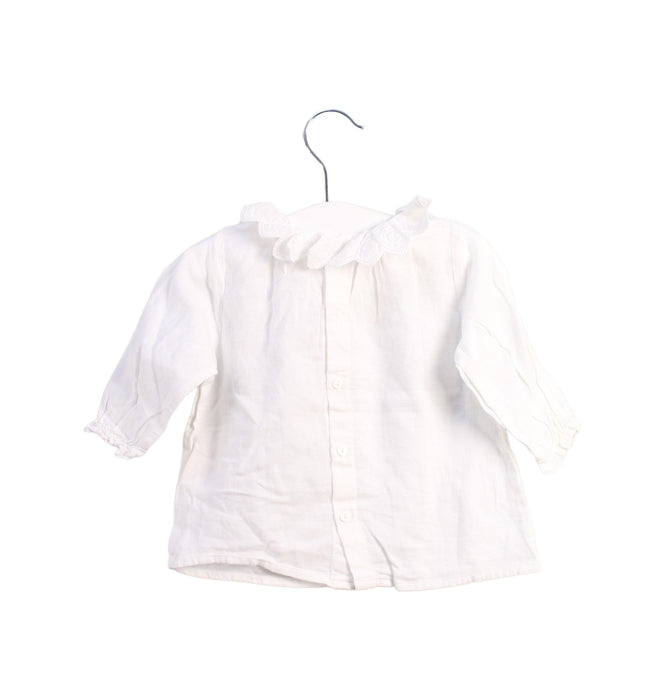 A White Long Sleeve Tops from Chloe in size 3-6M for girl. (Back View)