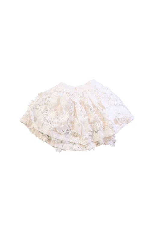 A White Short Skirts from Seed in size 5T for girl. (Front View)