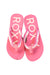 A Pink Flip Flops from Roxy in size 7Y for girl. (Back View)