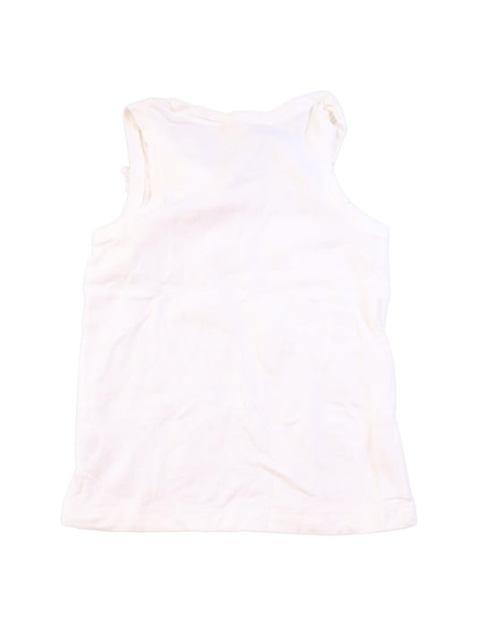 A White Sleeveless Tops from Petit Bateau in size 6T for girl. (Back View)