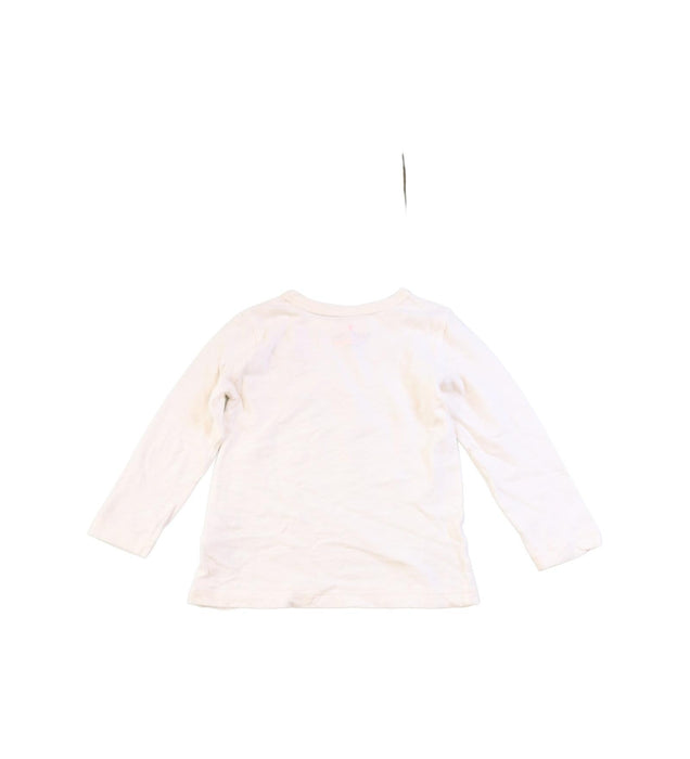 A White Long Sleeve Tops from Crewcuts in size 2T for girl. (Back View)