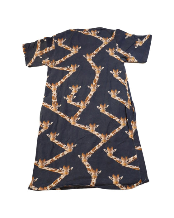 A Blue Short Sleeve Dresses from Snurk in size 5T for girl. (Back View)