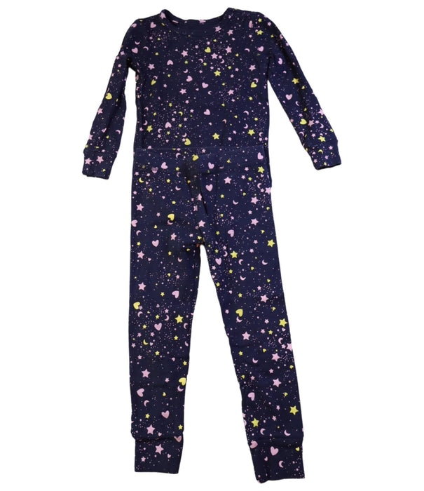 A Navy Pyjama Sets from Crewcuts in size 4T for girl. (Front View)