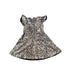 A Silver Short Sleeve Dresses from Crewcuts in size 4T for girl. (Back View)