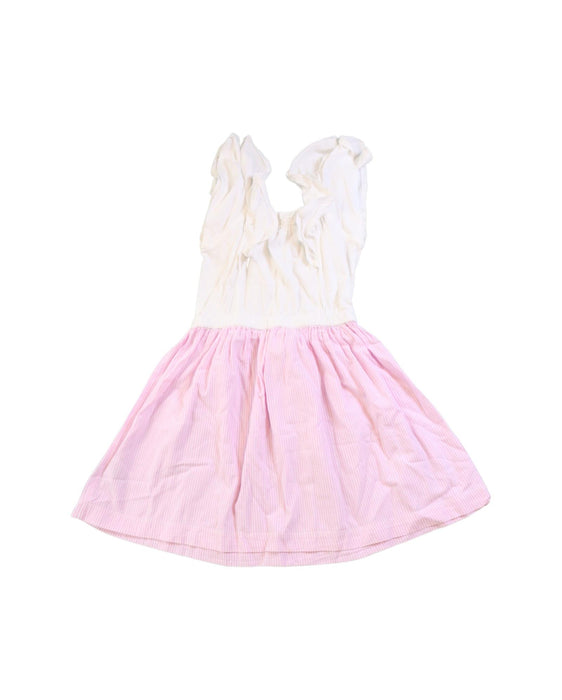 A Pink Short Sleeve Dresses from Crewcuts in size 6T for girl. (Back View)