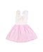 A Pink Short Sleeve Dresses from Crewcuts in size 6T for girl. (Back View)