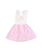 A Pink Short Sleeve Dresses from Crewcuts in size 6T for girl. (Back View)