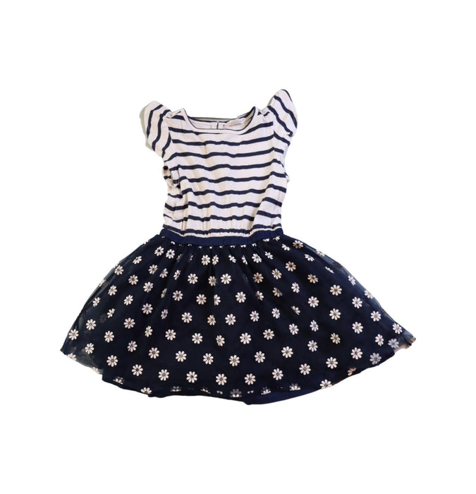 A Navy Sleeveless Dresses from Crewcuts in size 4T for girl. (Front View)