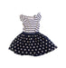 A Navy Sleeveless Dresses from Crewcuts in size 4T for girl. (Front View)