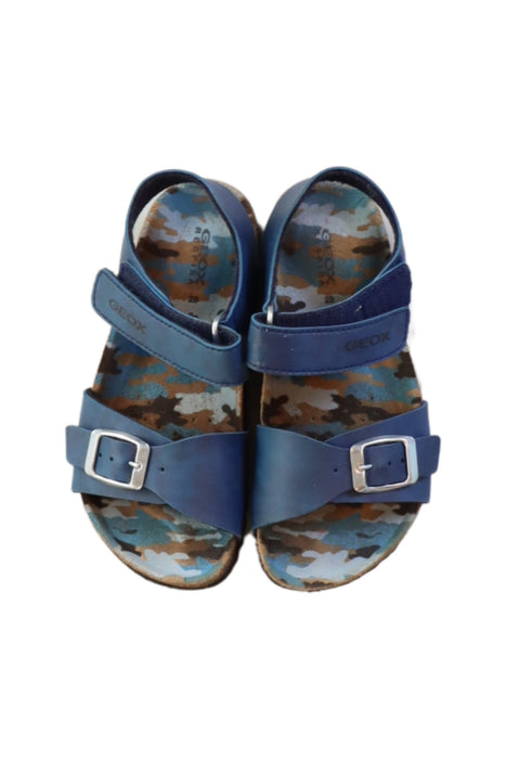 A Navy Sandals from Geox in size 5T for boy. (Back View)