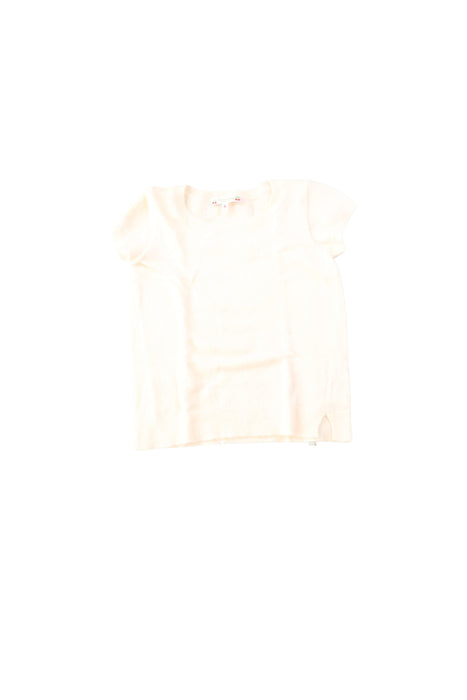 A Ivory Short Sleeve Tops from Bonpoint in size 8Y for girl. (Front View)