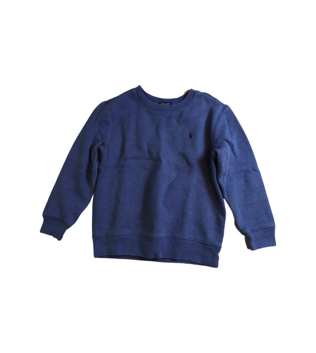 A Blue Sweatshirts from Polo Ralph Lauren in size 5T for boy. (Front View)