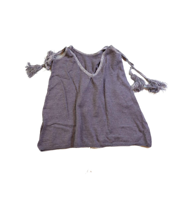 A Grey Sleeveless Tops from Excuse My French in size 6T for girl. (Back View)