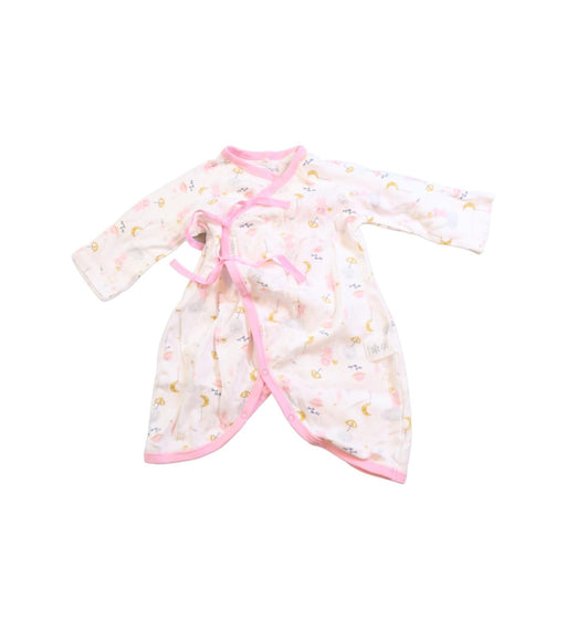 A White Long Sleeve Rompers from Mides in size 0-3M for girl. (Front View)