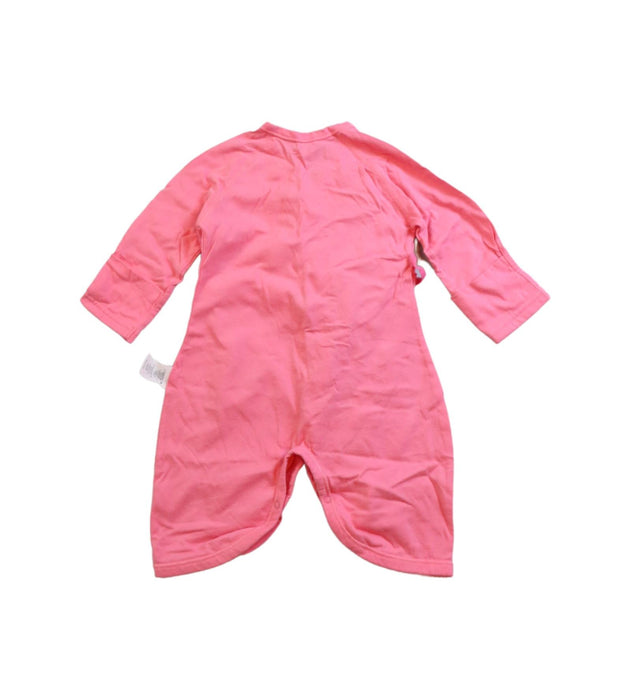 A Pink Long Sleeve Rompers from Mides in size 0-3M for girl. (Back View)