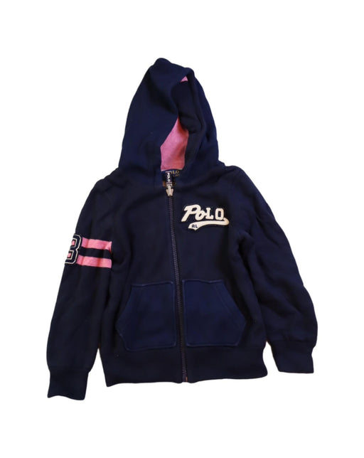 A Navy Lightweight Jackets from Polo Ralph Lauren in size 4T for girl. (Front View)