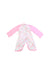 A White Long Sleeve Rompers from Mides in size 0-3M for girl. (Back View)