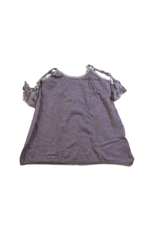 A Grey Sleeveless Tops from Excuse My French in size 6T for girl. (Front View)