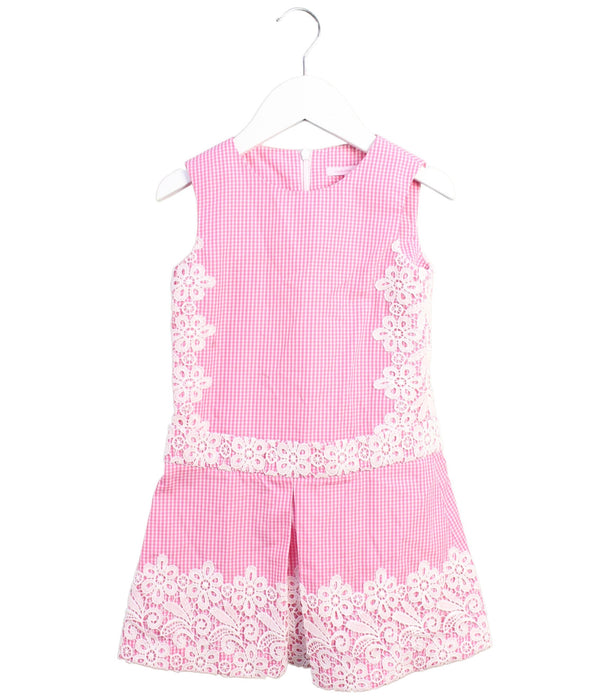 A Pink Sleeveless Dresses from Nicholas & Bears in size 4T for girl. (Front View)