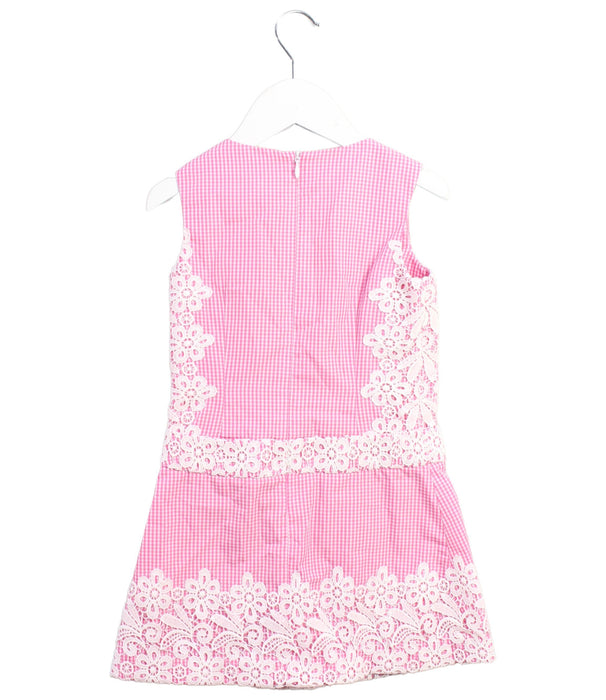 A Pink Sleeveless Dresses from Nicholas & Bears in size 4T for girl. (Back View)