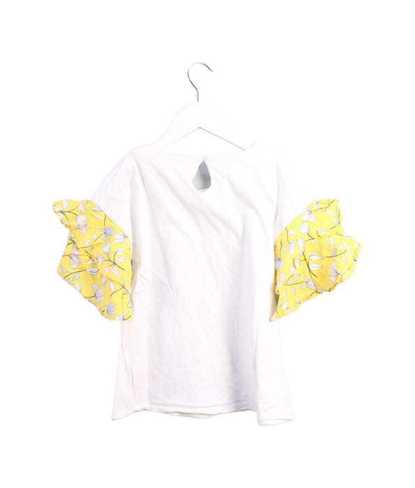 A White Short Sleeve Tops from Seed in size 9Y for girl. (Back View)