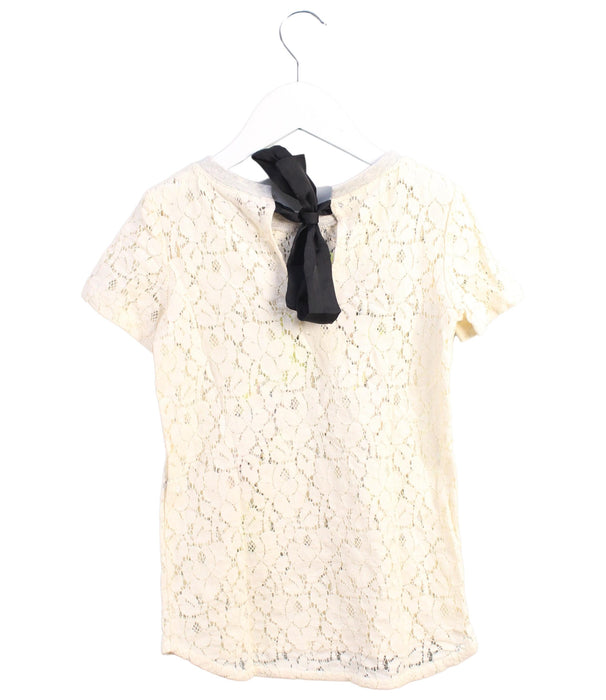 A Beige Short Sleeve Dresses from Gingersnaps in size 4T for girl. (Back View)