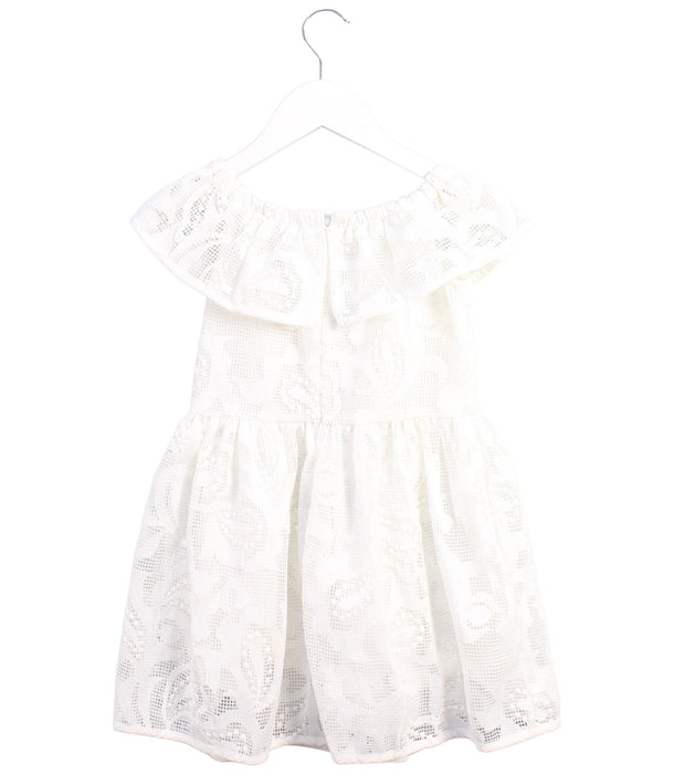 A White Short Sleeve Dresses from Gingersnaps in size 8Y for girl. (Back View)