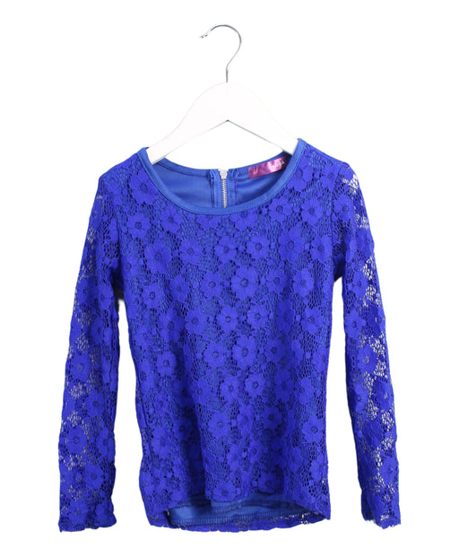 A Blue Long Sleeve Tops from Aqua in size 6T for girl. (Front View)