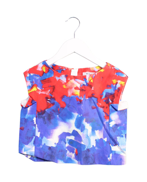 A Multicolour Sleeveless Tops from Milly Minis in size 6T for girl. (Front View)