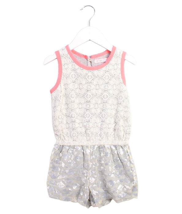 A White Rompers from Gingersnaps in size 6T for girl. (Front View)