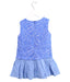 A Blue Sleeveless Dresses from Charabia in size 4T for girl. (Back View)