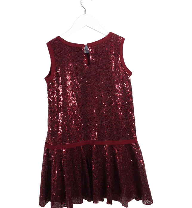 A Metallic Sleeveless Dresses from Monnalisa in size 10Y for girl. (Back View)