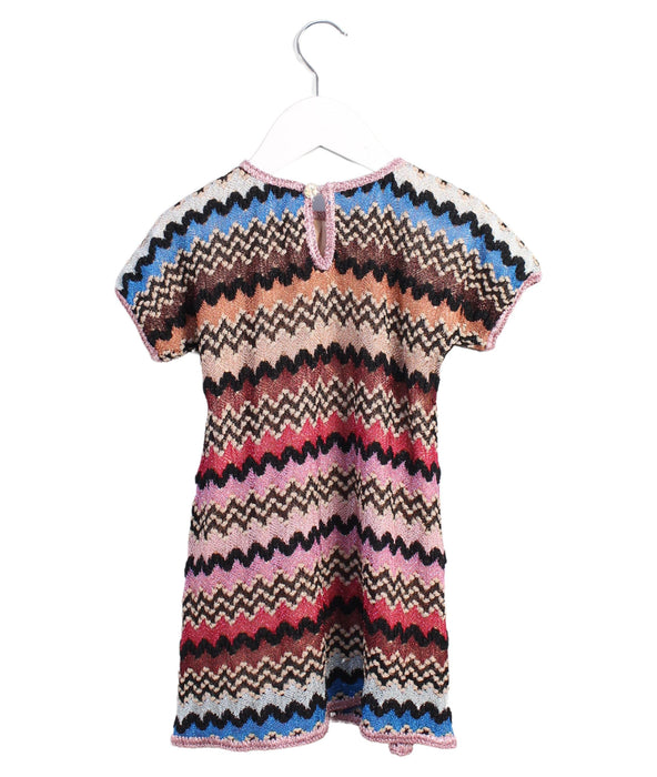A Multicolour Short Sleeve Dresses from Missoni in size 4T for girl. (Back View)