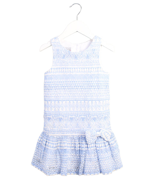 A Blue Sleeveless Dresses from Pippa & Julie in size 5T for girl. (Front View)