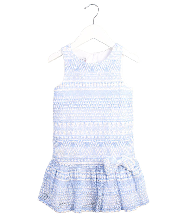 A Blue Sleeveless Dresses from Pippa & Julie in size 5T for girl. (Front View)