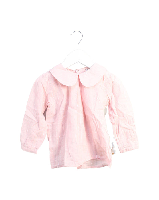 A Pink Long Sleeve Tops from Niny Mini in size 2T for girl. (Front View)