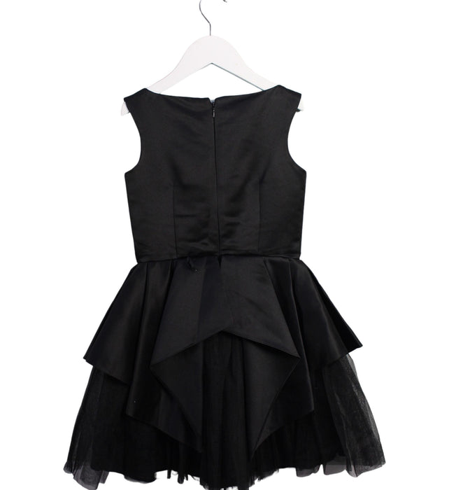 A Black Sleeveless Dresses from David Charles in size 7Y for girl. (Back View)