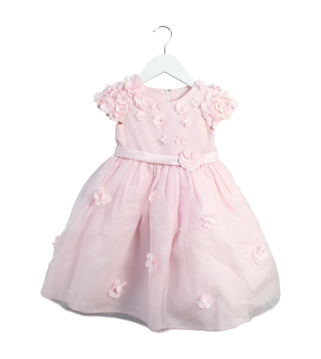 A Pink Short Sleeve Dresses from Sarah Louise in size 2T for girl. (Front View)