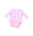 A Pink Bodysuits from Seed in size 0-3M for girl. (Front View)