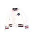 A White Puffer/Quilted Jackets from Moncler in size 5T for boy. (Front View)