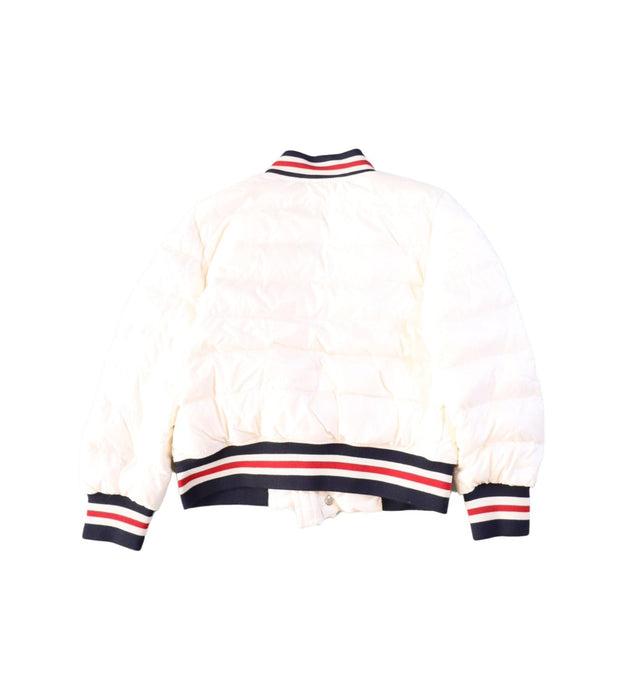 A White Puffer/Quilted Jackets from Moncler in size 5T for boy. (Back View)