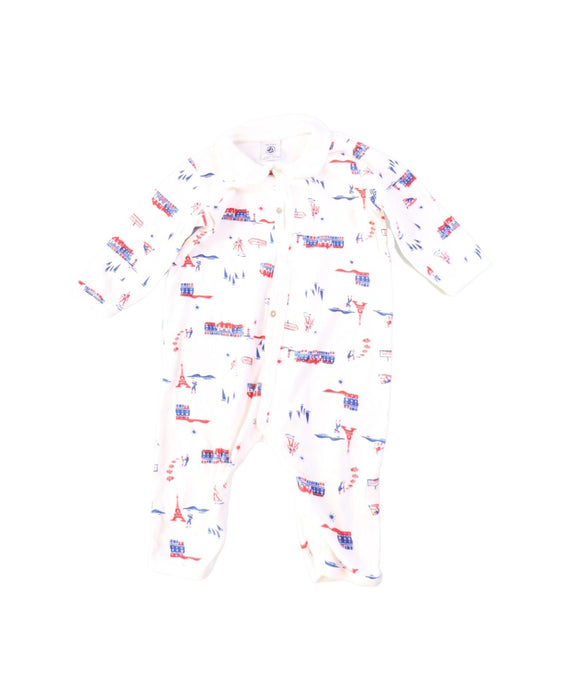 A White Jumpsuits from Petit Bateau in size 6-12M for boy. (Front View)