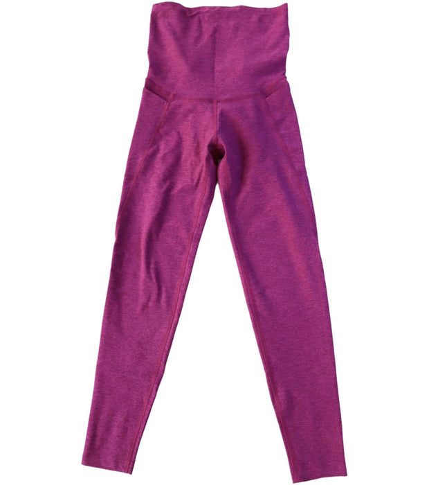 A Purple Active Pants from Beyond Yoga in size S for maternity. (Front View)