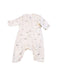 A Ivory Long Sleeve Rompers from Petit Bateau in size 0-3M for boy. (Front View)