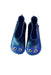 A Blue Rain Boots from Mini Melissa in size 4T for boy. (Back View)