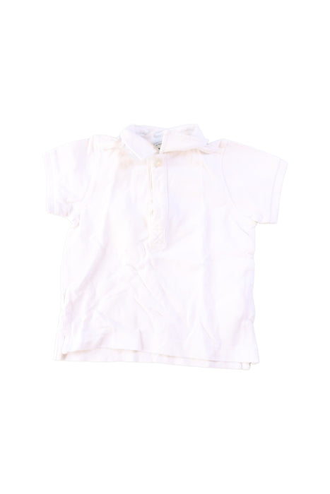 A White Short Sleeve Polos from Cyrillus in size 12-18M for boy. (Front View)