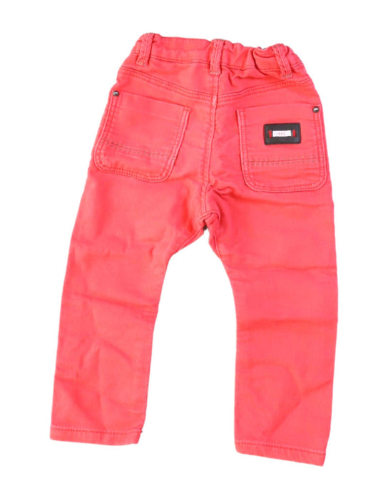 A Red Casual Pants from IKKS in size 2T for boy. (Back View)