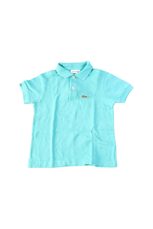 A Teal Short Sleeve Polos from Lacoste in size 3T for boy. (Front View)